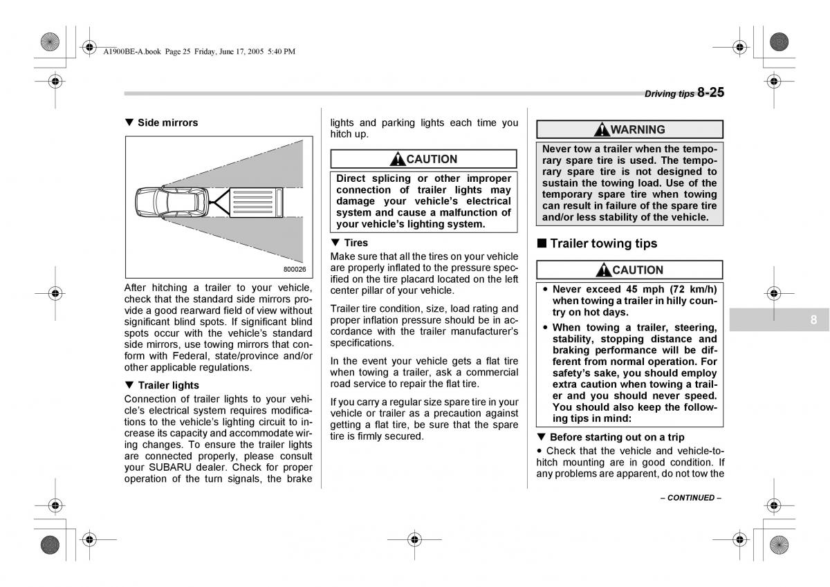 Subaru Impreza II 2 GD owners manual / page 252