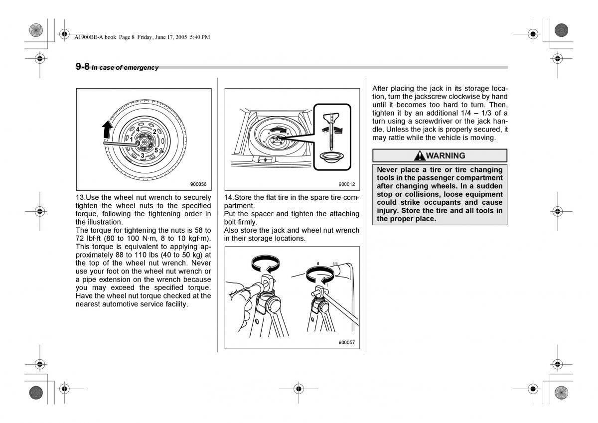 Subaru Impreza II 2 GD owners manual / page 263