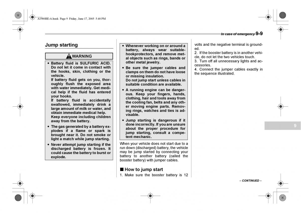 Subaru Impreza II 2 GD owners manual / page 264