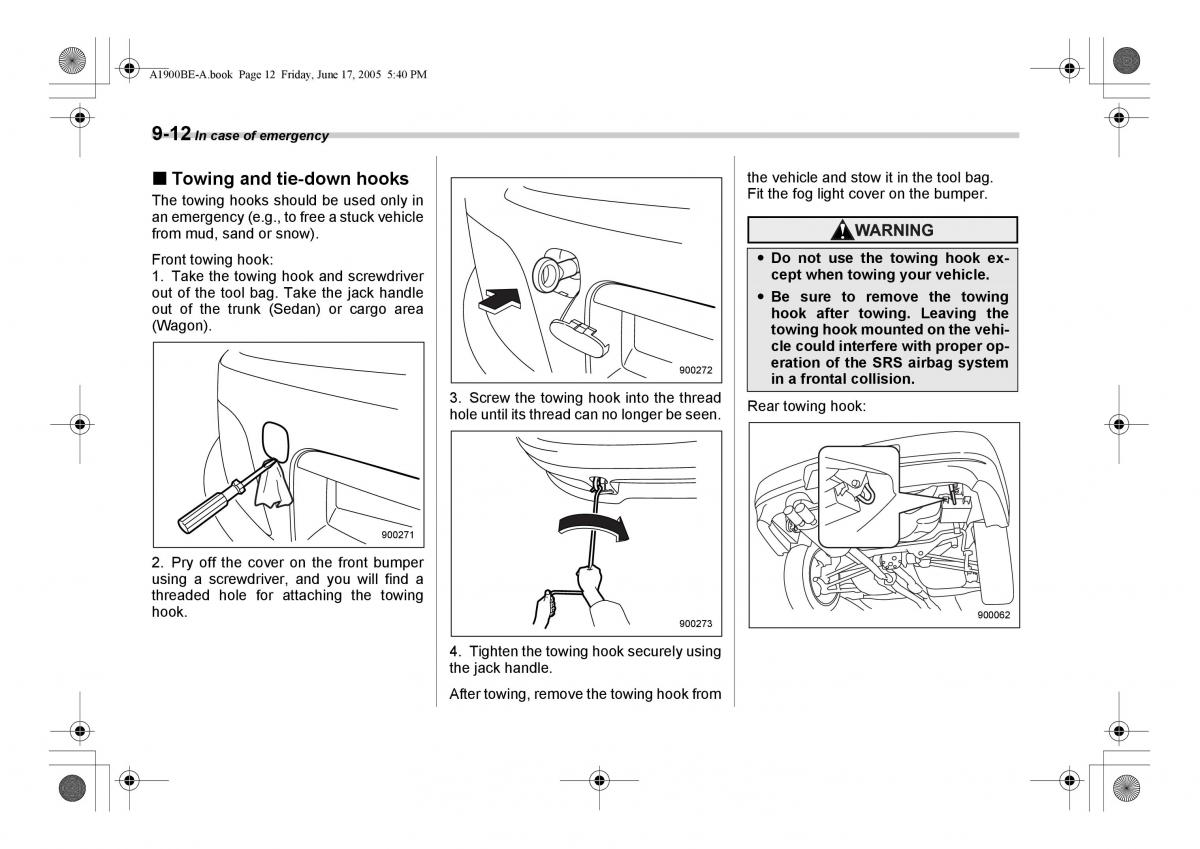 Subaru Impreza II 2 GD owners manual / page 267