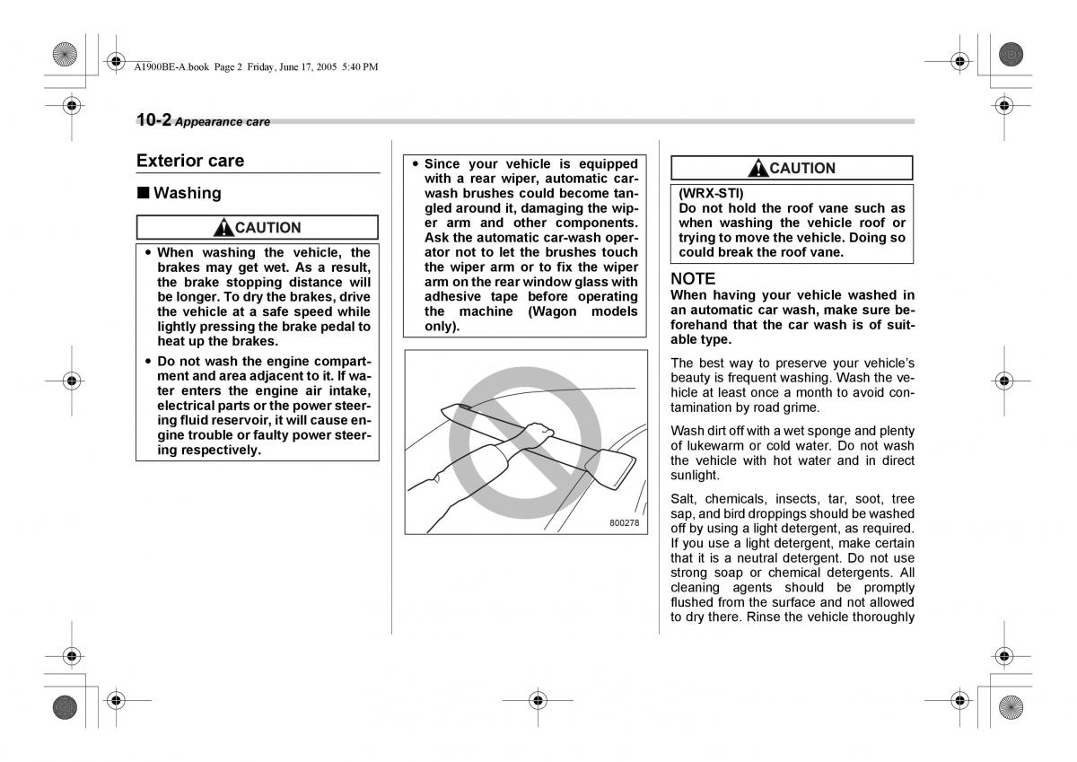 Subaru Impreza II 2 GD owners manual / page 275