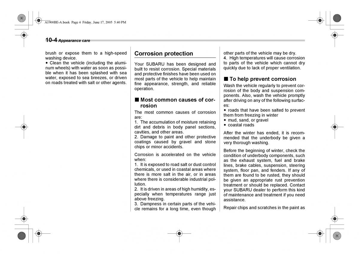 Subaru Impreza II 2 GD owners manual / page 277