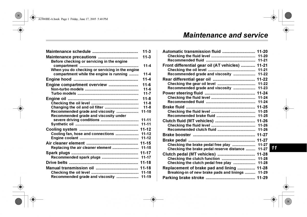 Subaru Impreza II 2 GD owners manual / page 280