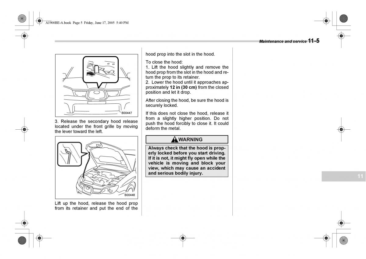 Subaru Impreza II 2 GD owners manual / page 284