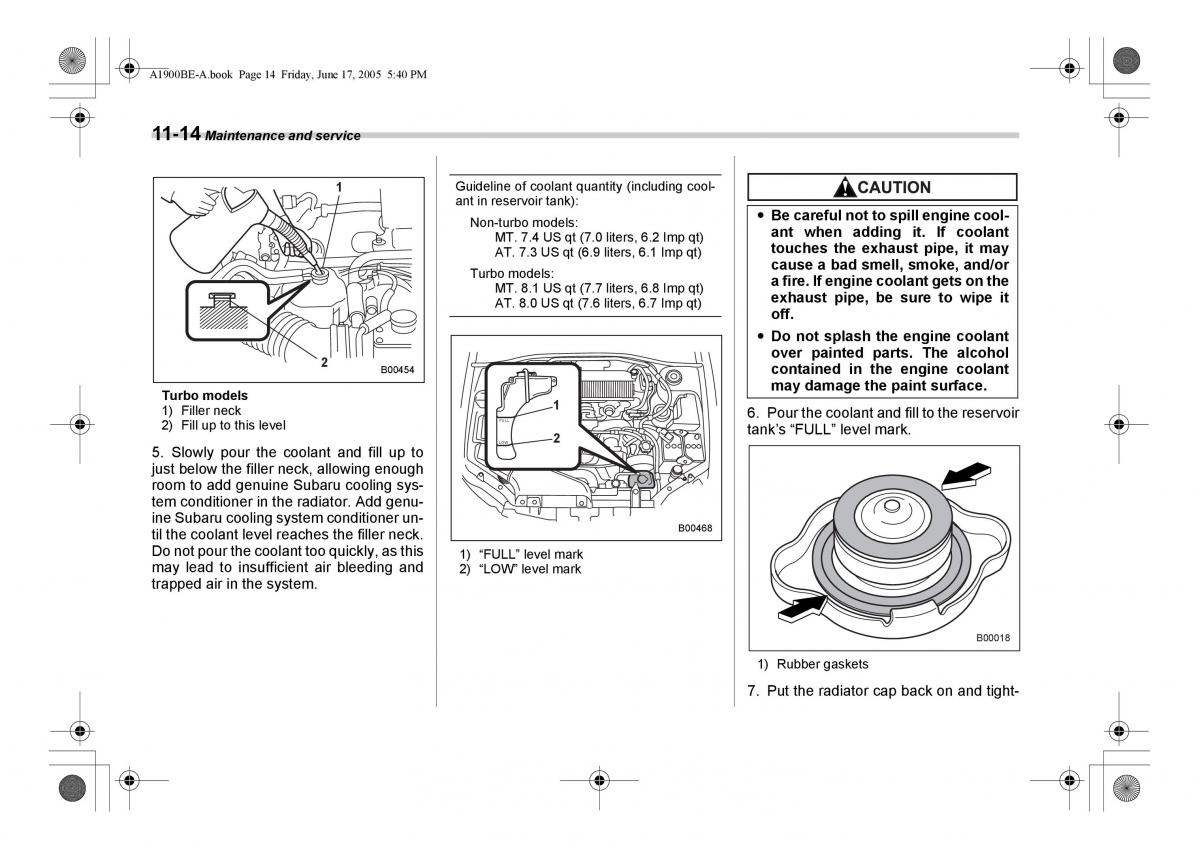 Subaru Impreza II 2 GD owners manual / page 293