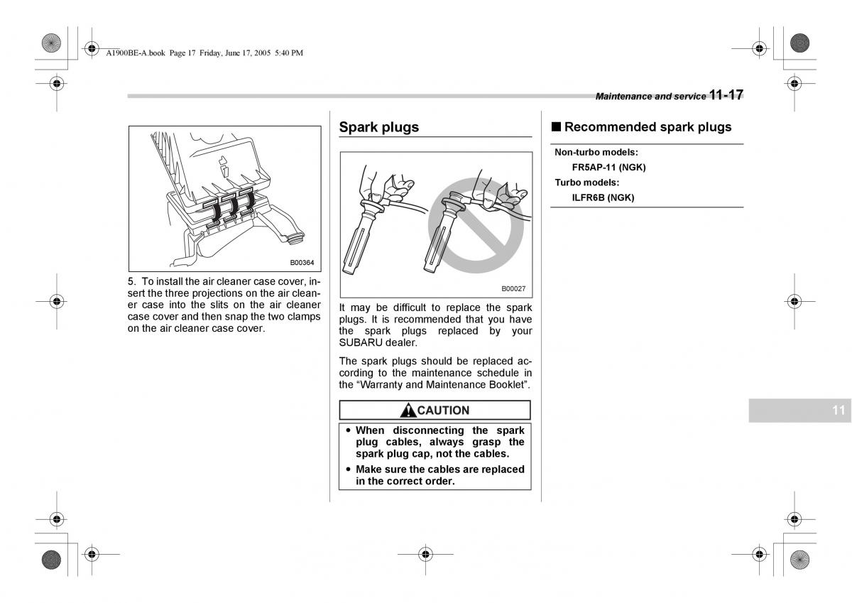 Subaru Impreza II 2 GD owners manual / page 296