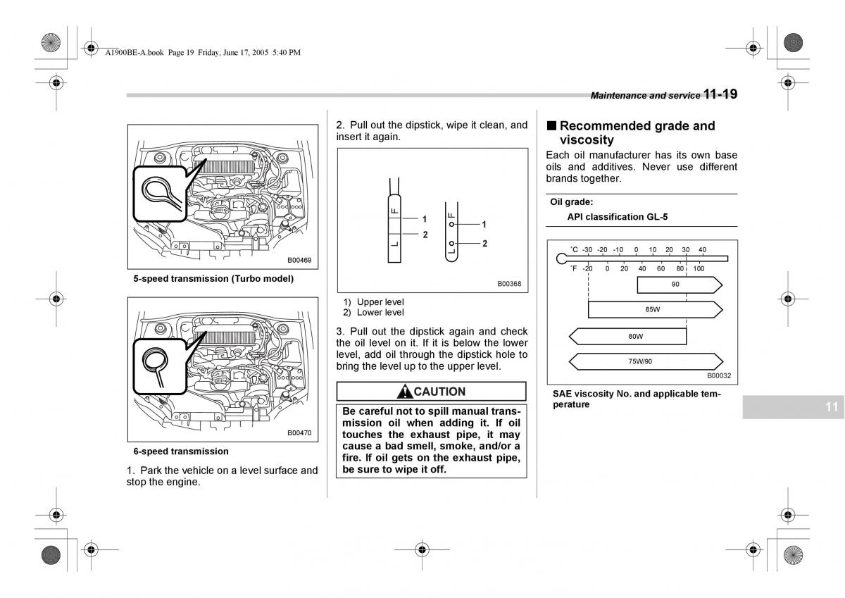 Subaru Impreza II 2 GD owners manual / page 298