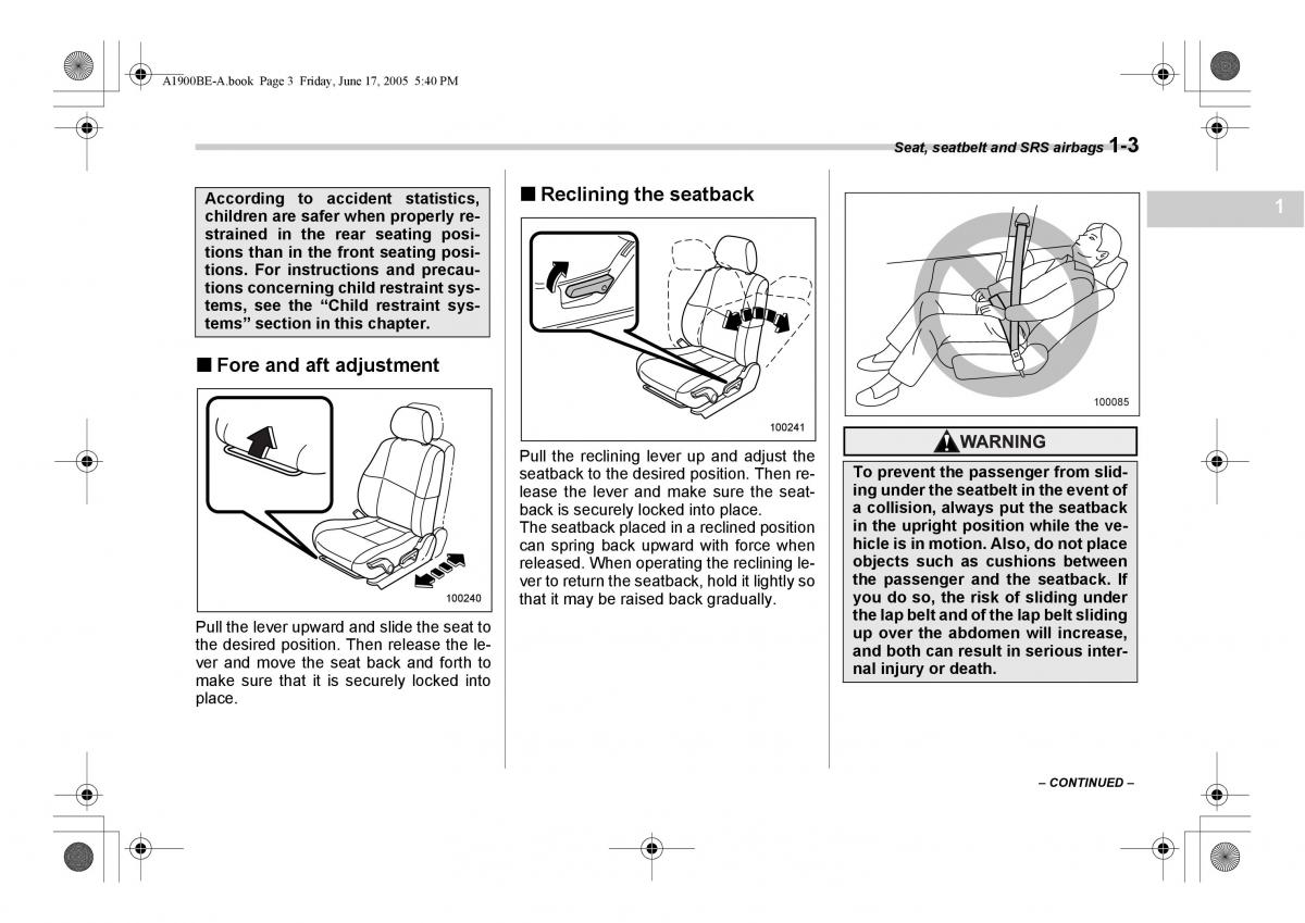 Subaru Impreza II 2 GD owners manual / page 30