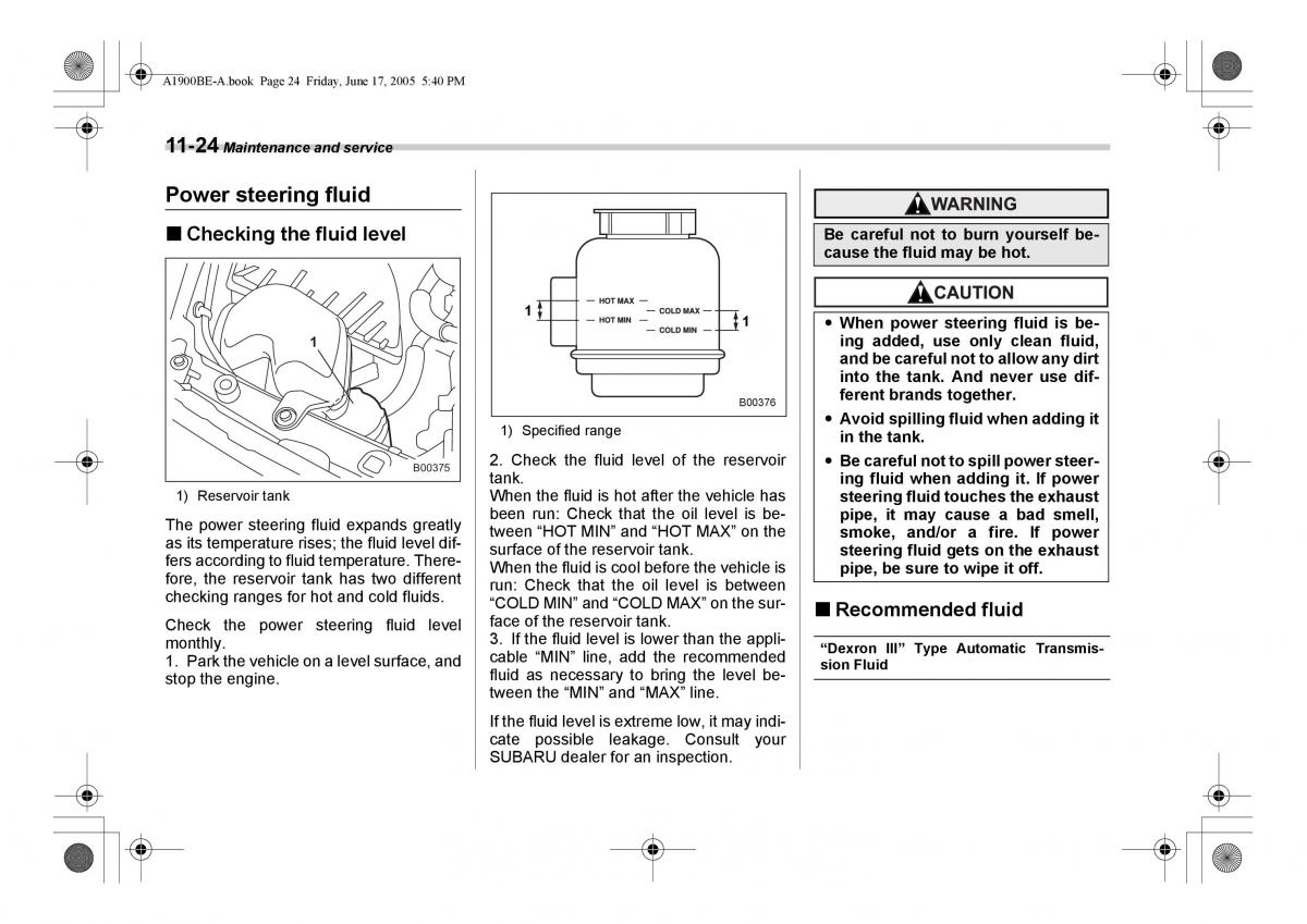 Subaru Impreza II 2 GD owners manual / page 303