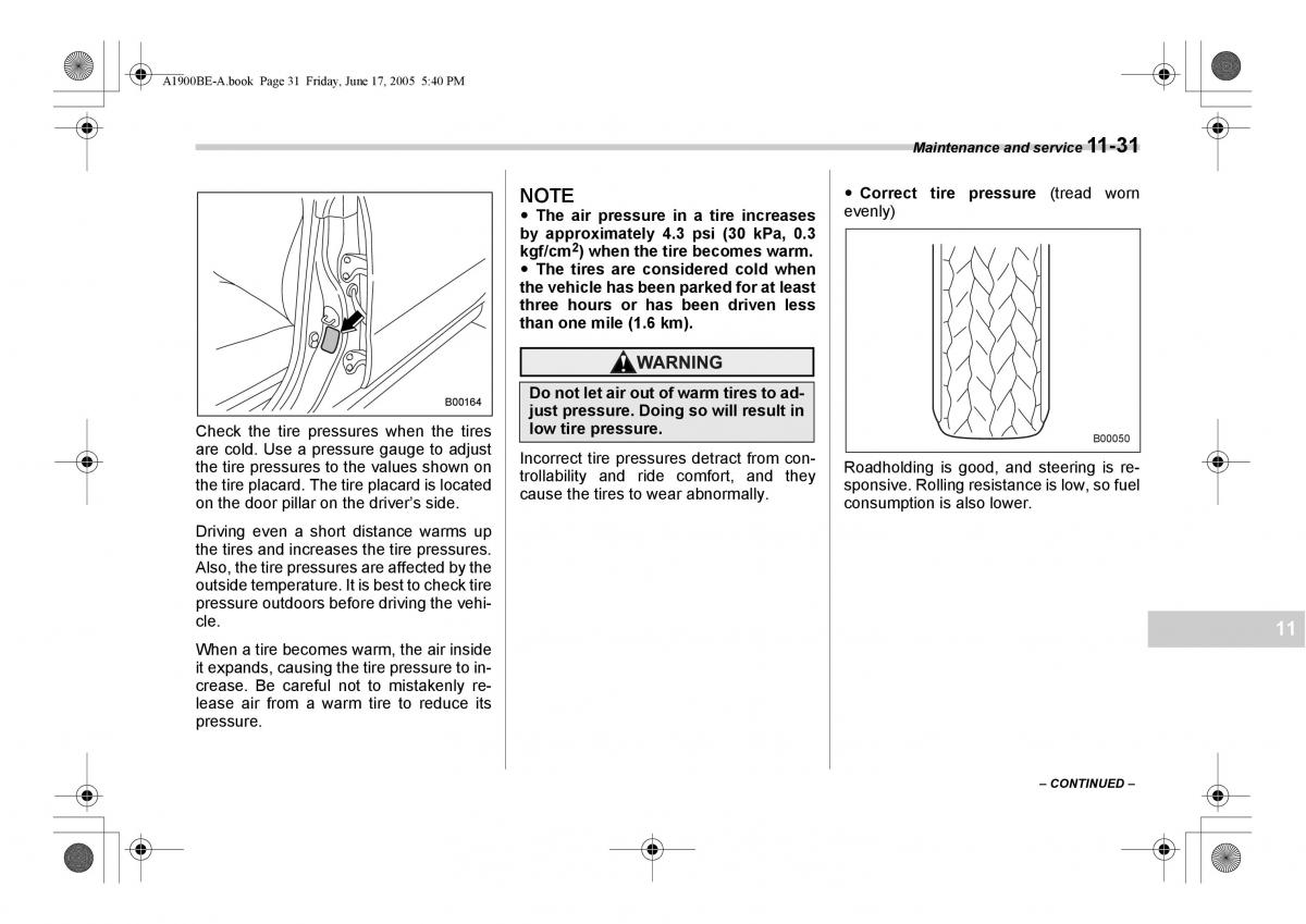 Subaru Impreza II 2 GD owners manual / page 310