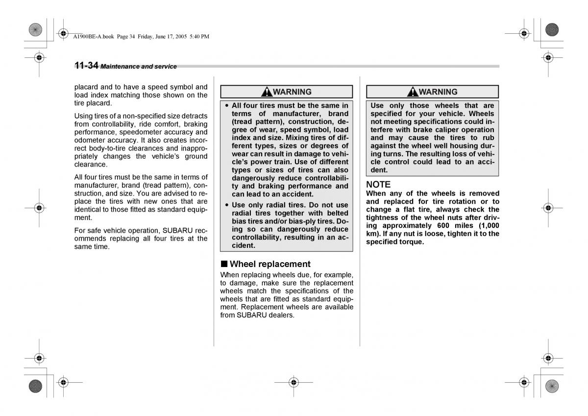 Subaru Impreza II 2 GD owners manual / page 313