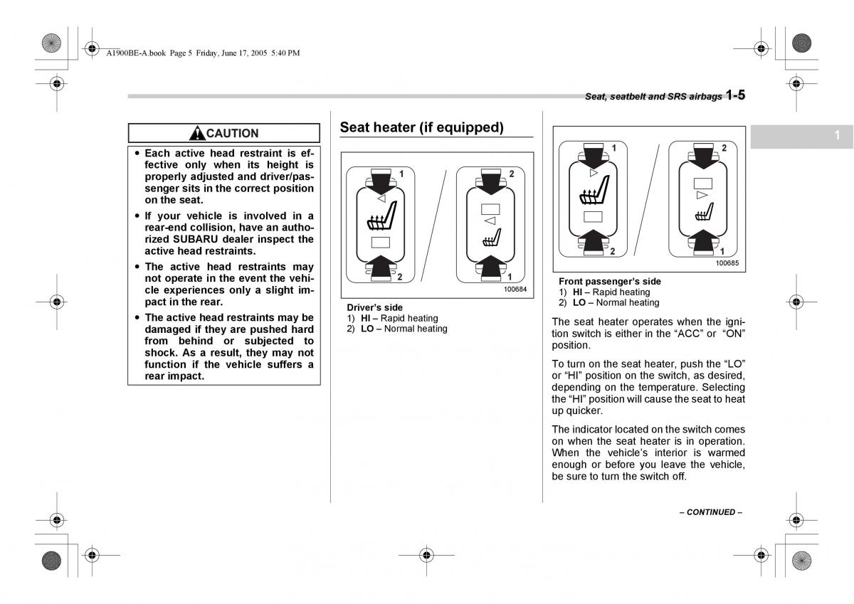 Subaru Impreza II 2 GD owners manual / page 32