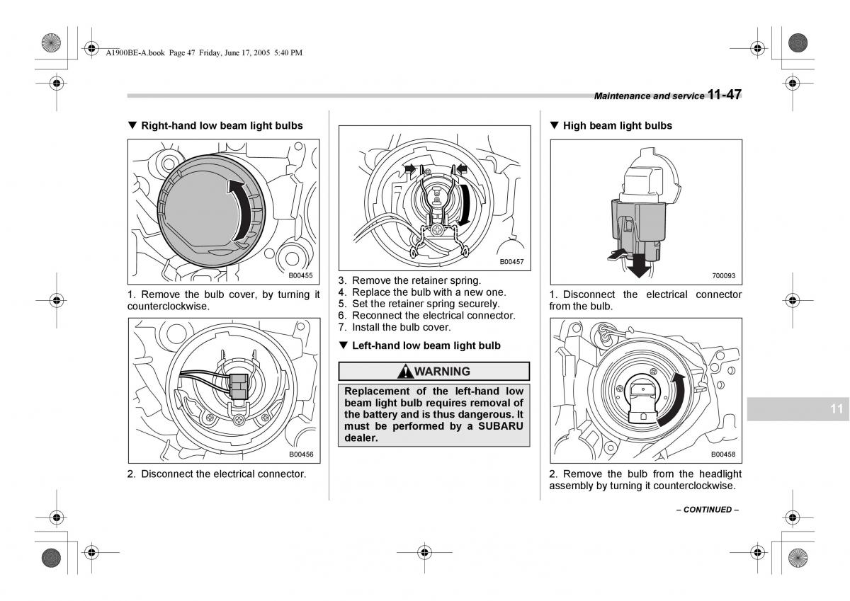 Subaru Impreza II 2 GD owners manual / page 326