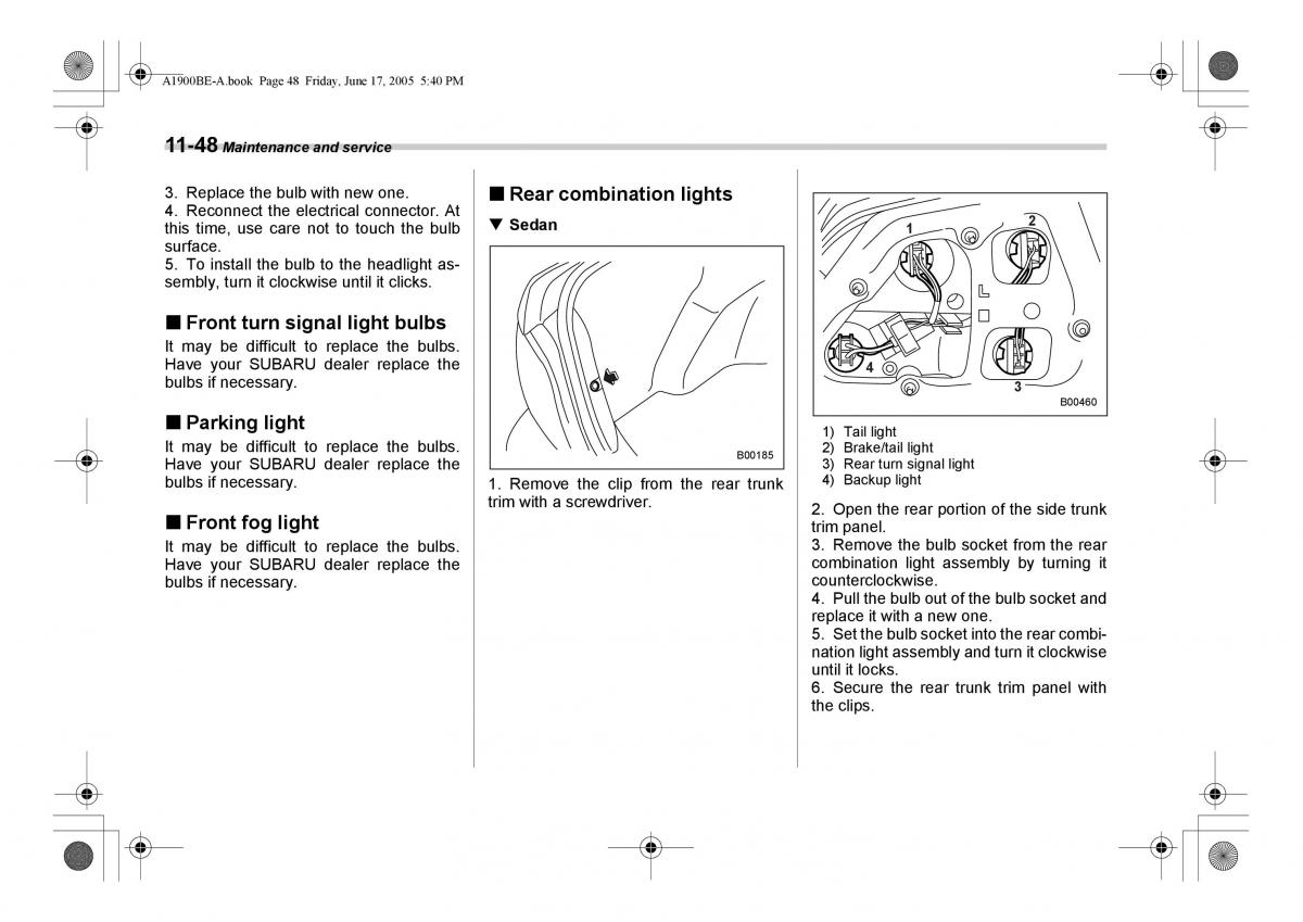 Subaru Impreza II 2 GD owners manual / page 327