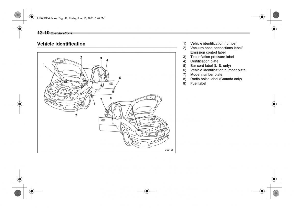 Subaru Impreza II 2 GD owners manual / page 341