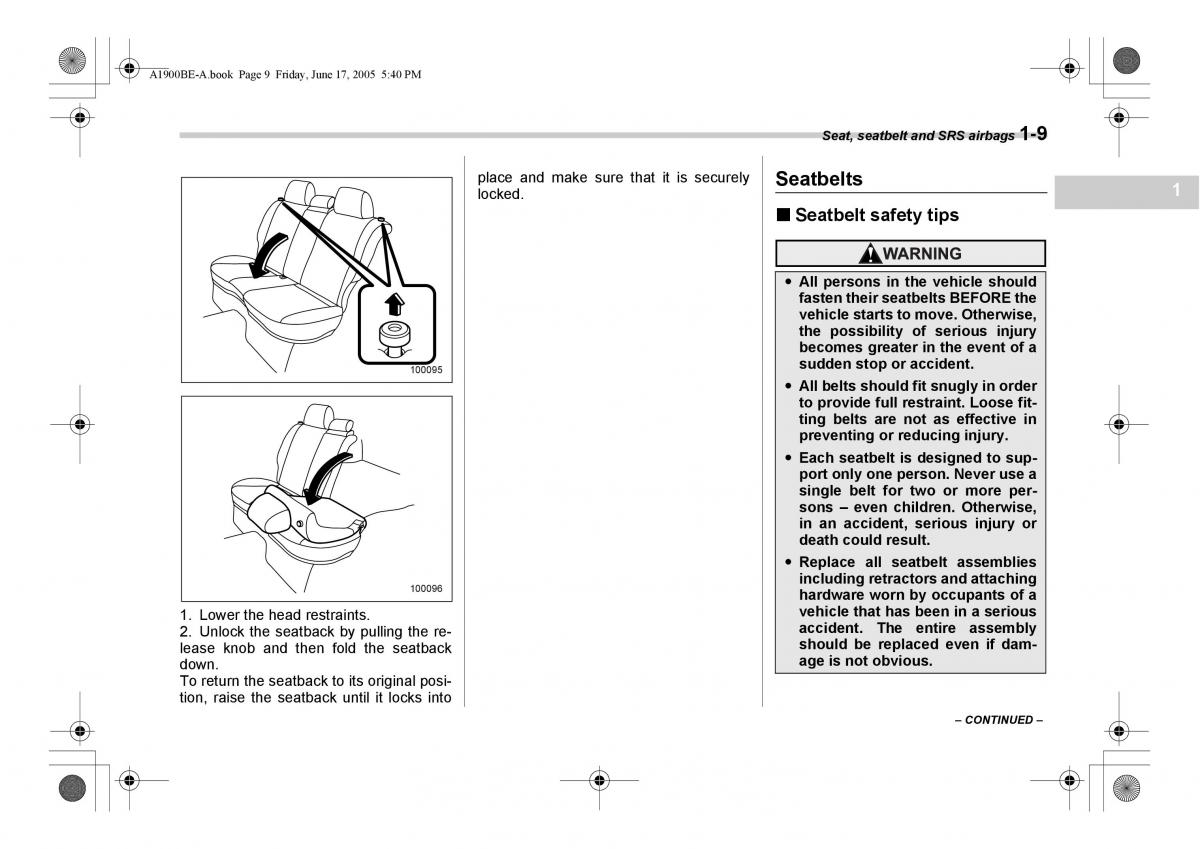 Subaru Impreza II 2 GD owners manual / page 36