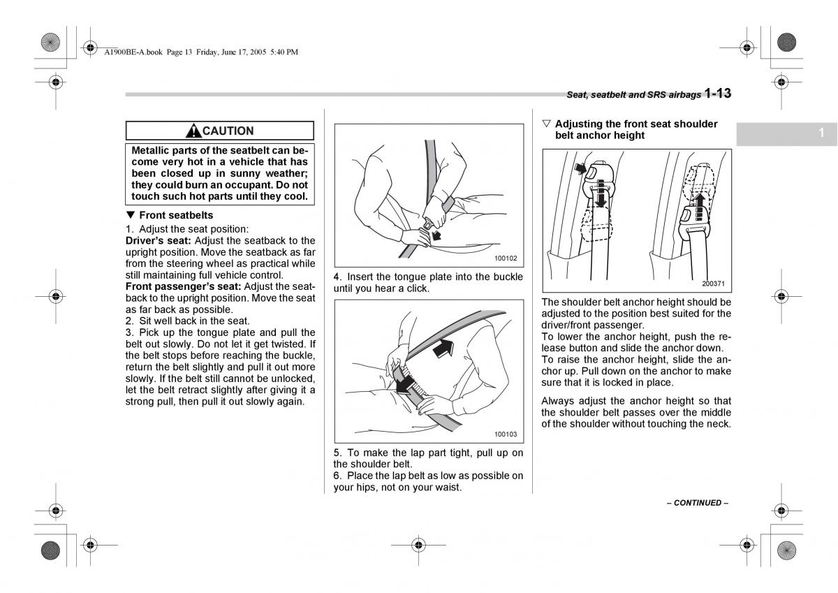 Subaru Impreza II 2 GD owners manual / page 40