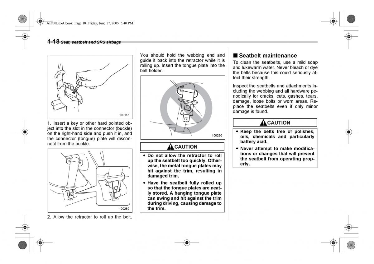 Subaru Impreza II 2 GD owners manual / page 45