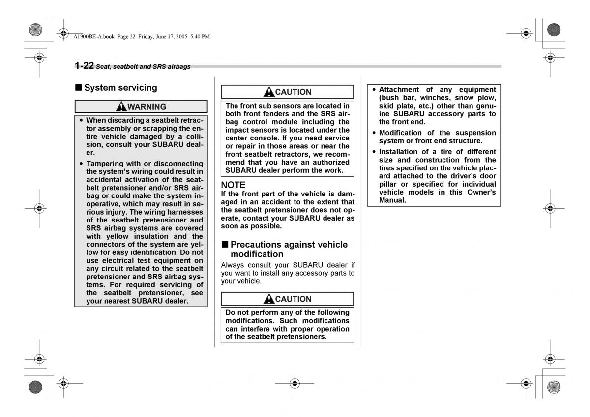 Subaru Impreza II 2 GD owners manual / page 49