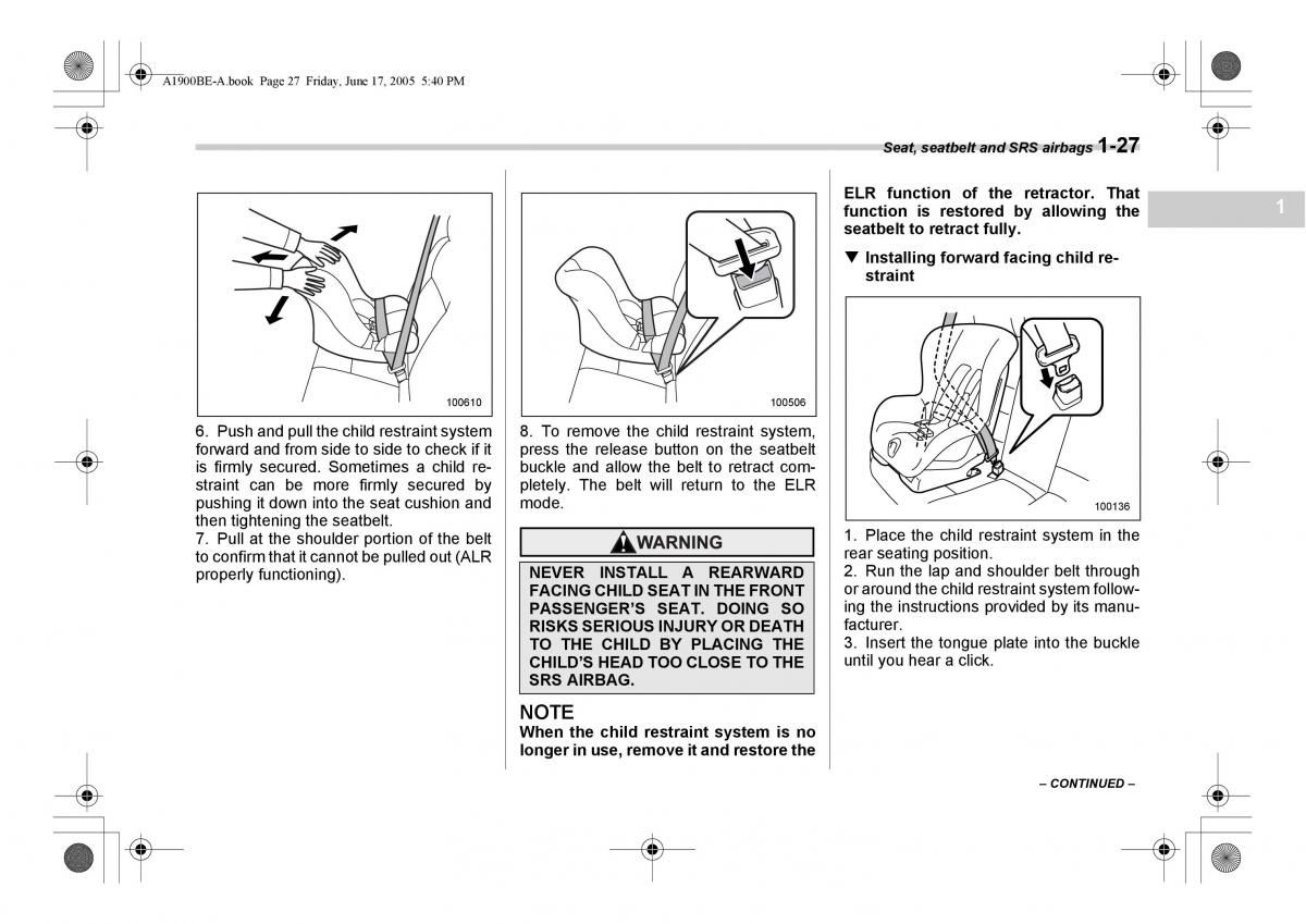 Subaru Impreza II 2 GD owners manual / page 54