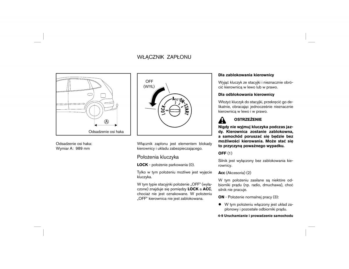 Nissan Almera Tino instrukcja obslugi / page 107