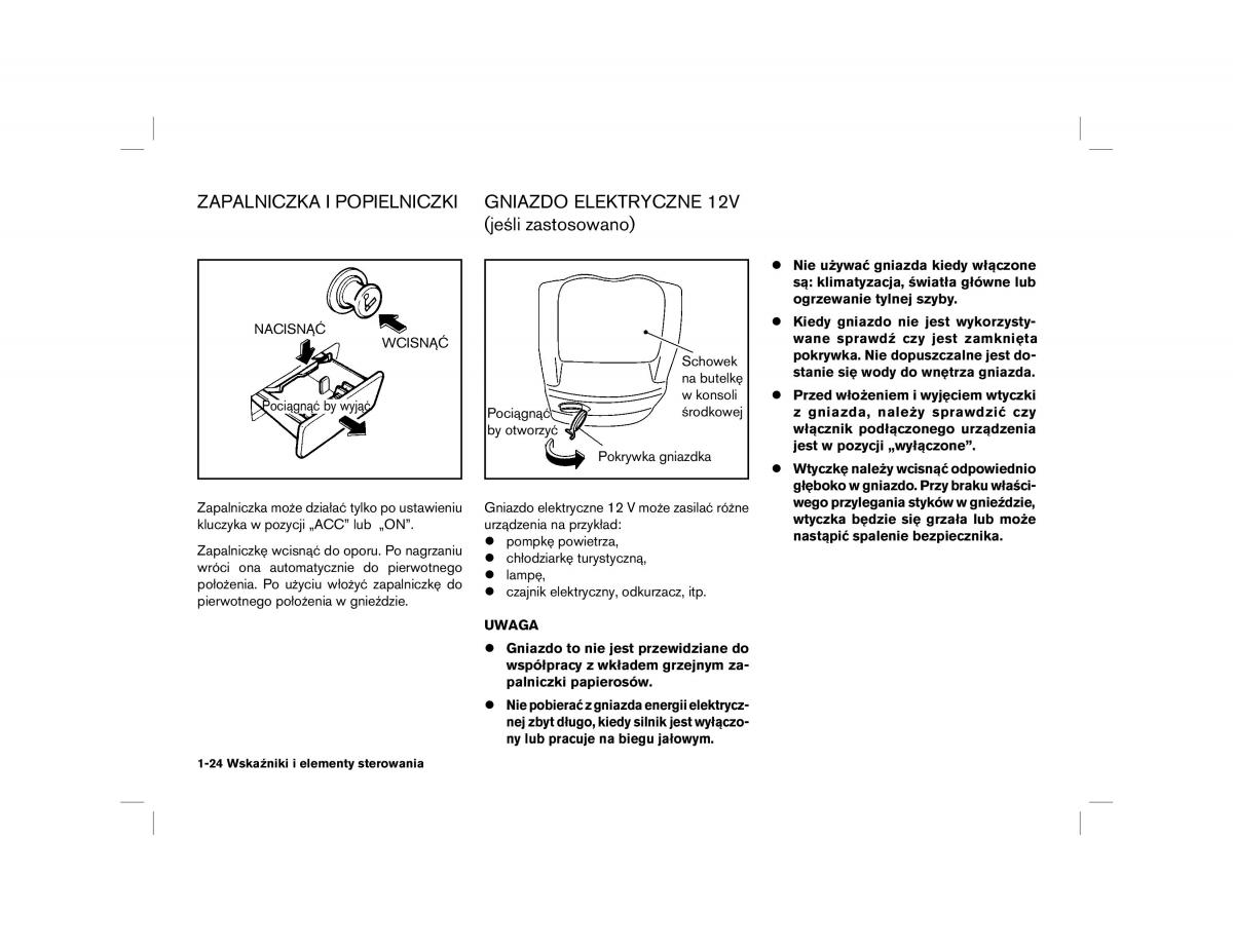 Nissan Almera Tino instrukcja obslugi / page 24