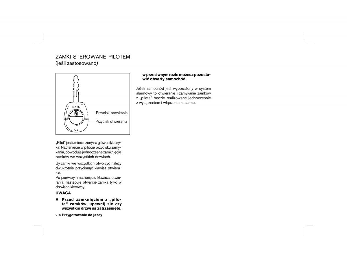 Nissan Almera Tino instrukcja obslugi / page 36