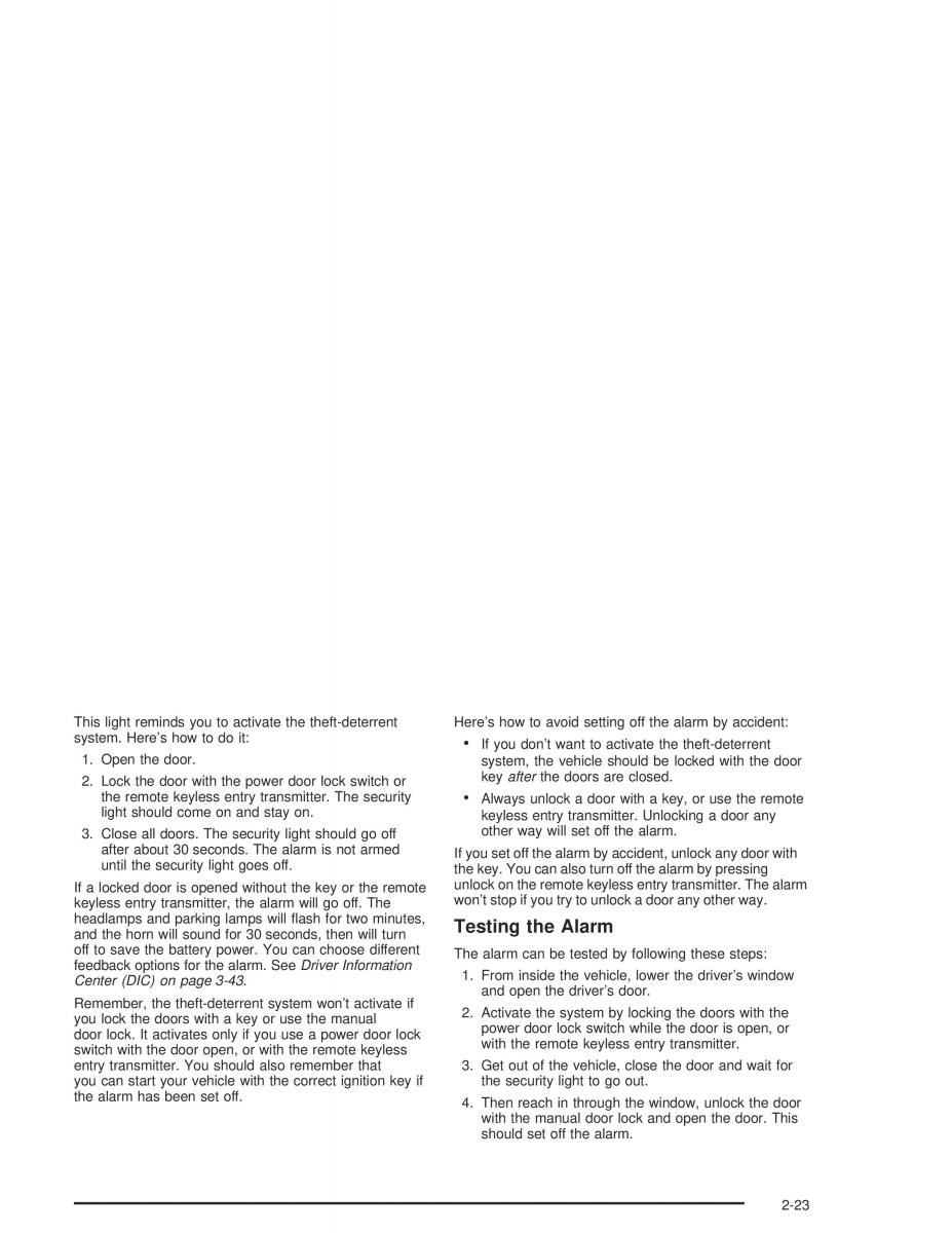 Hummer H2 owners manual / page 99