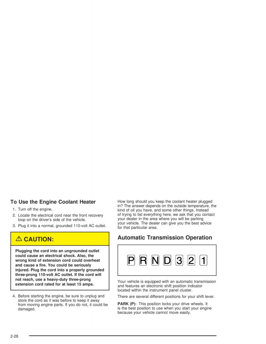 Hummer H2 owners manual / page 104