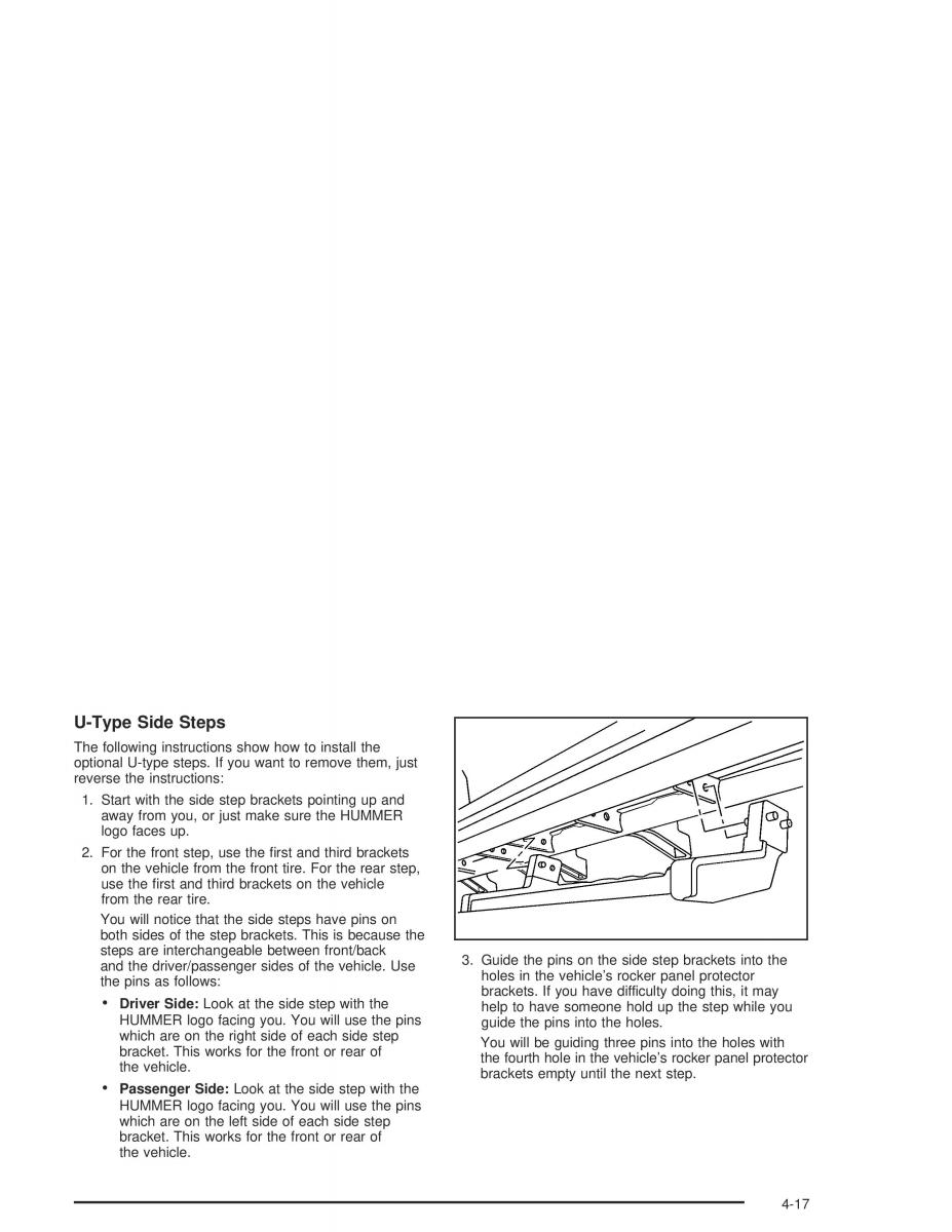 Hummer H2 owners manual / page 249