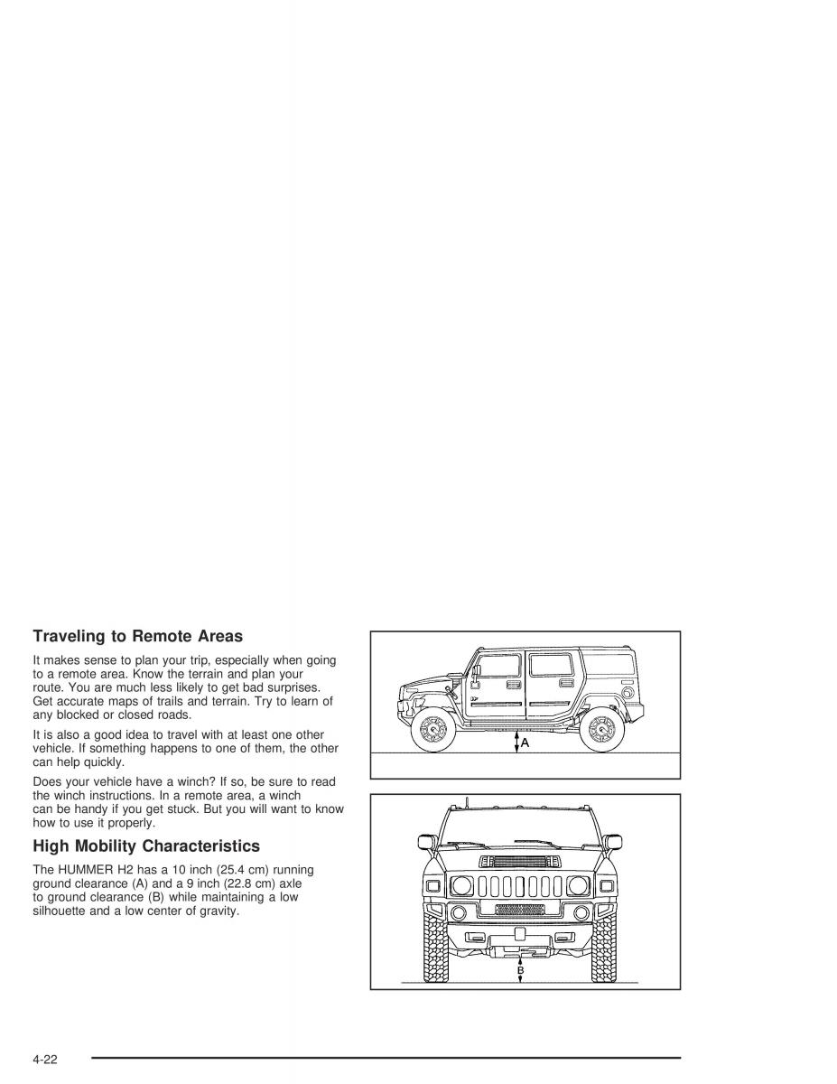 Hummer H2 owners manual / page 254