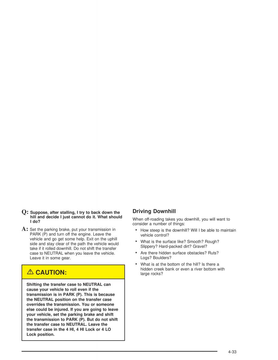 Hummer H2 owners manual / page 265