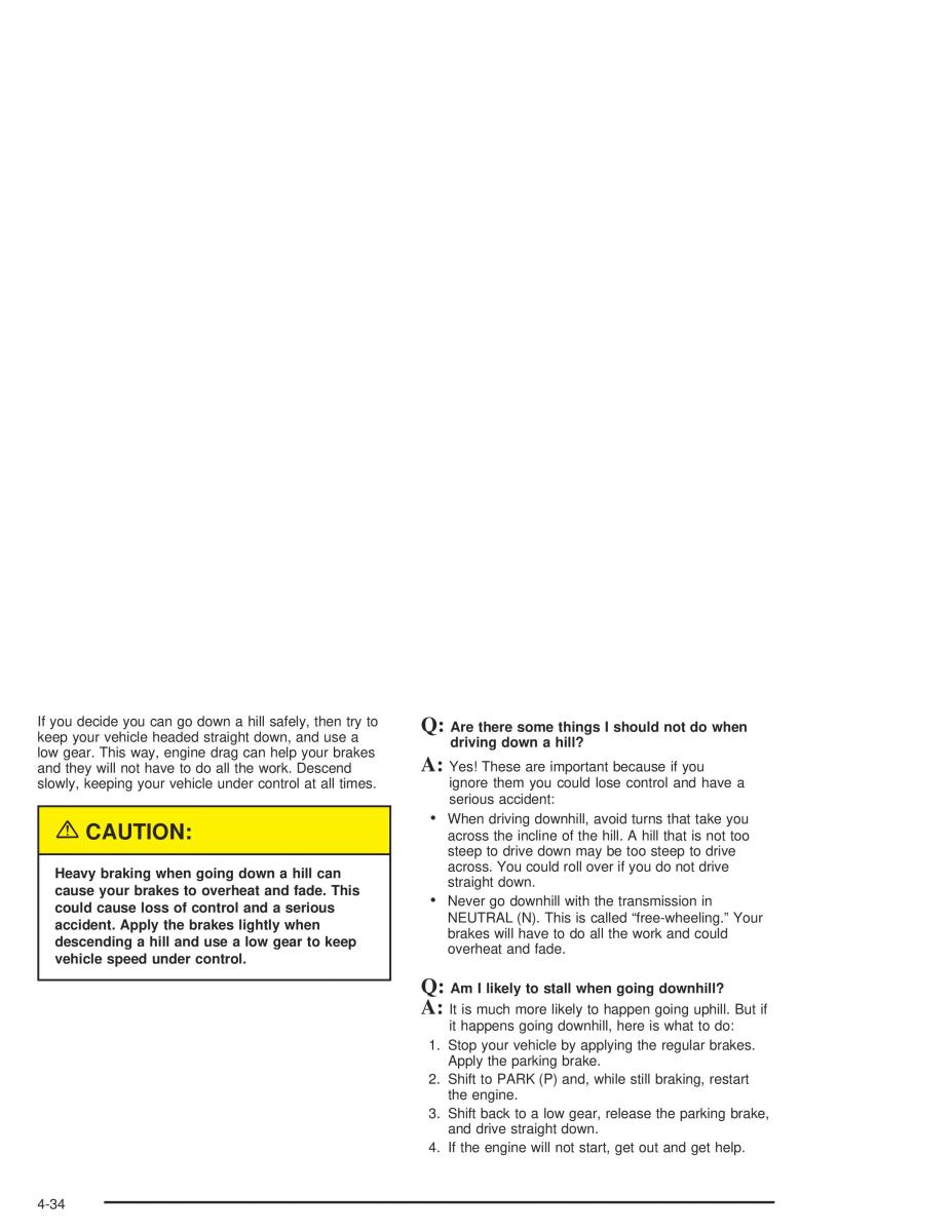 Hummer H2 owners manual / page 266