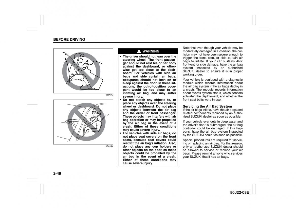 Suzuki SX4 owners manual / page 62