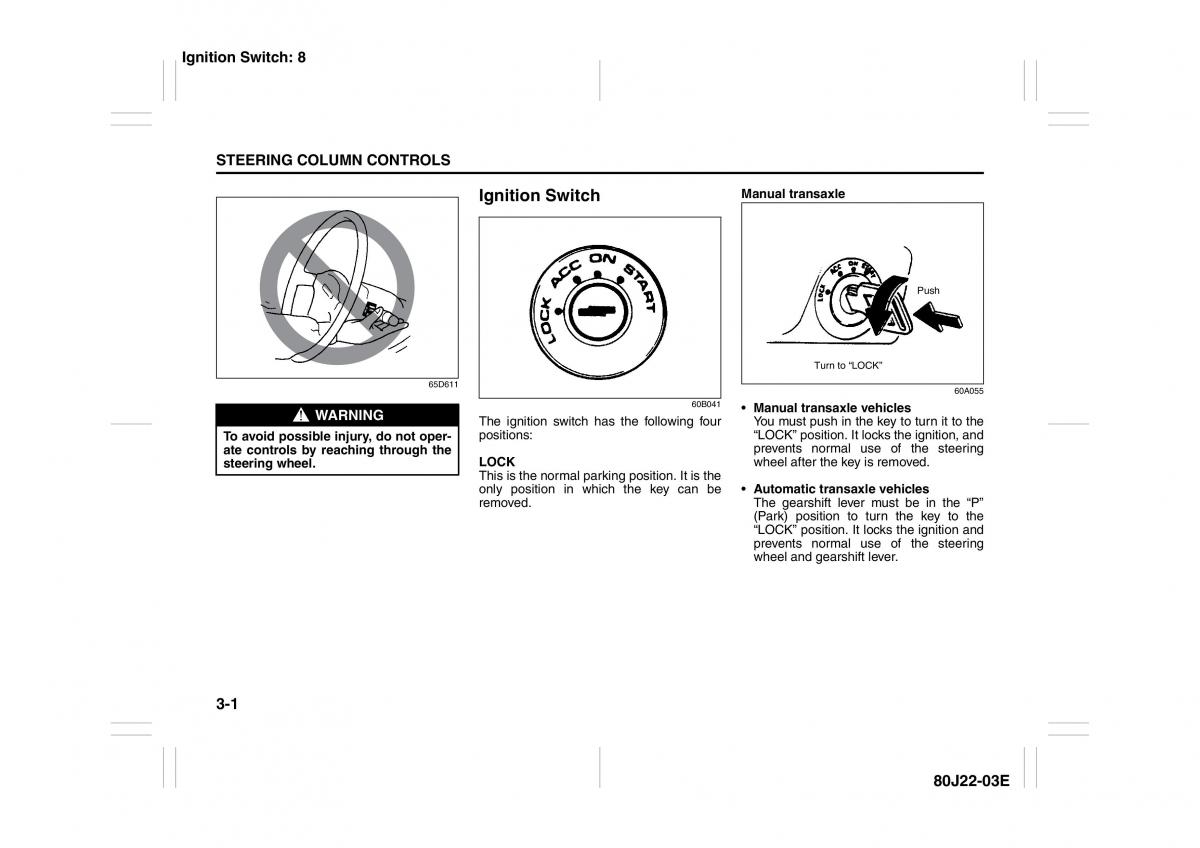 Suzuki SX4 owners manual / page 66