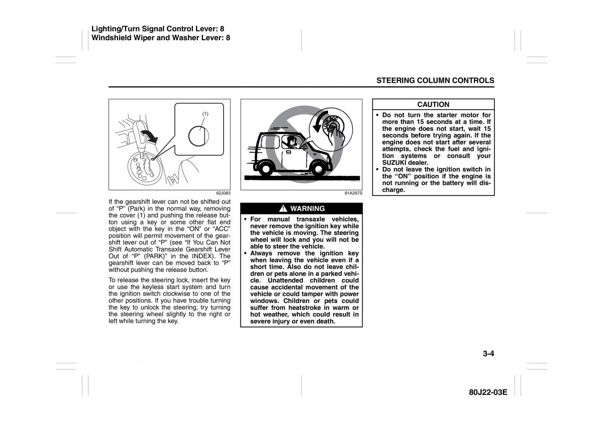 Suzuki SX4 owners manual / page 69