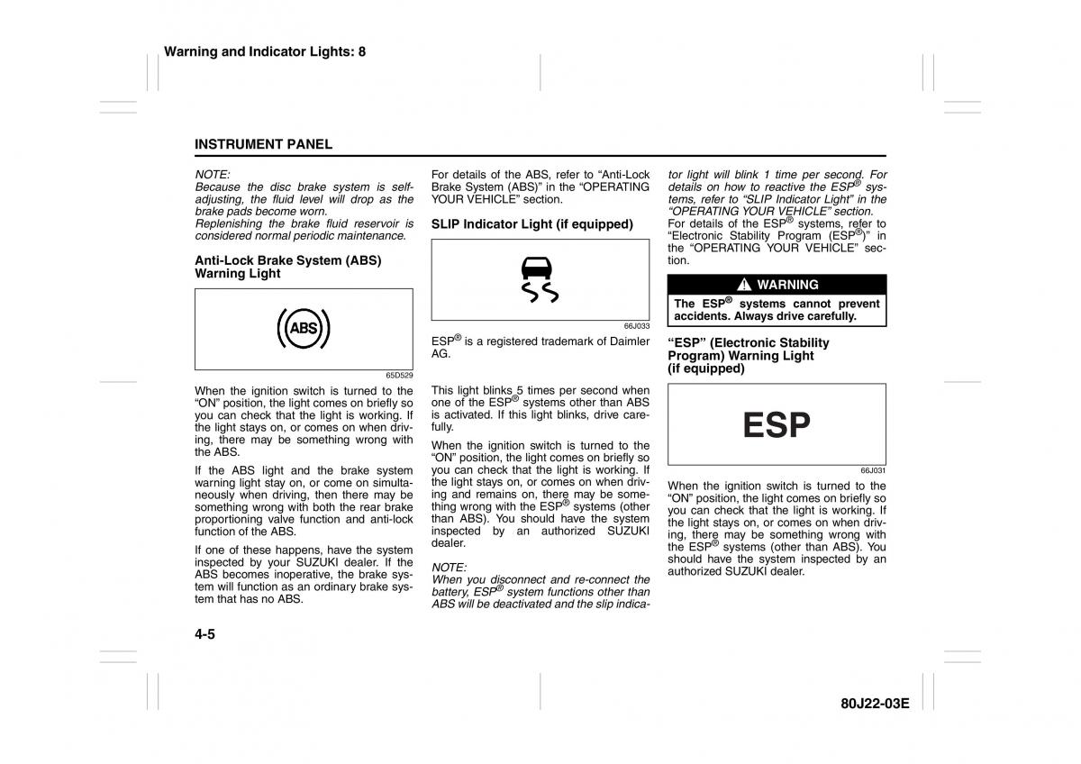 Suzuki SX4 owners manual / page 82