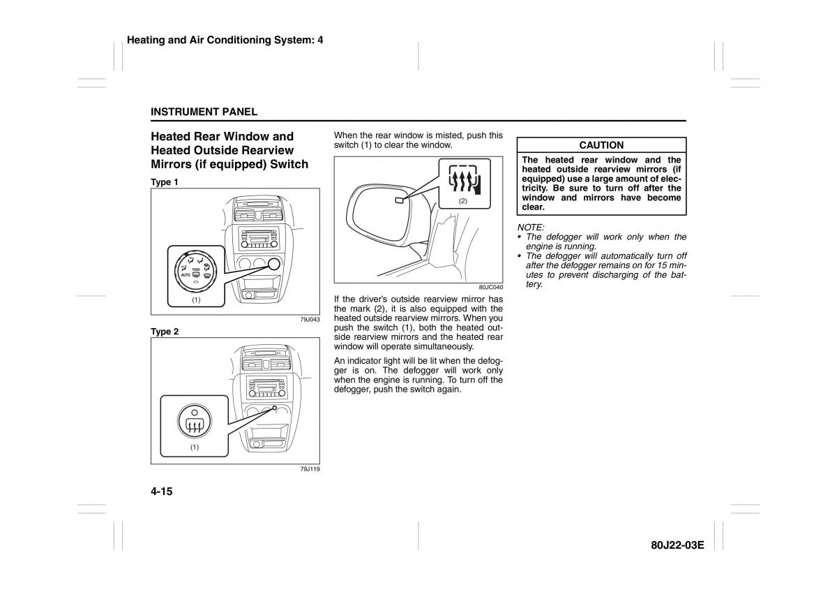 Suzuki SX4 owners manual / page 92