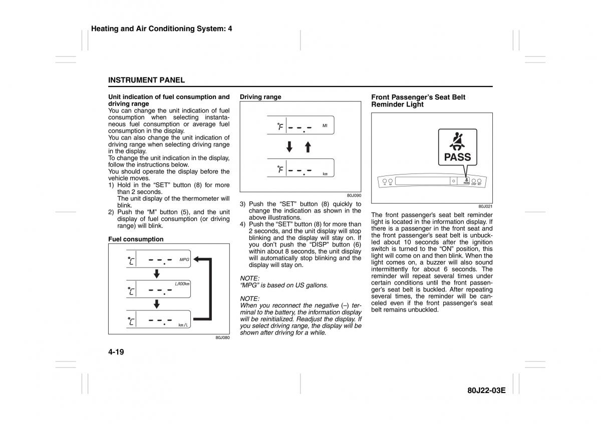 Suzuki SX4 owners manual / page 96