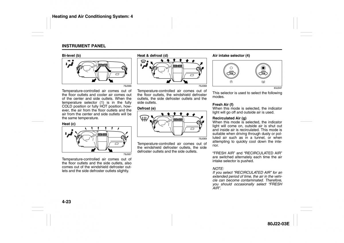 Suzuki SX4 owners manual / page 100