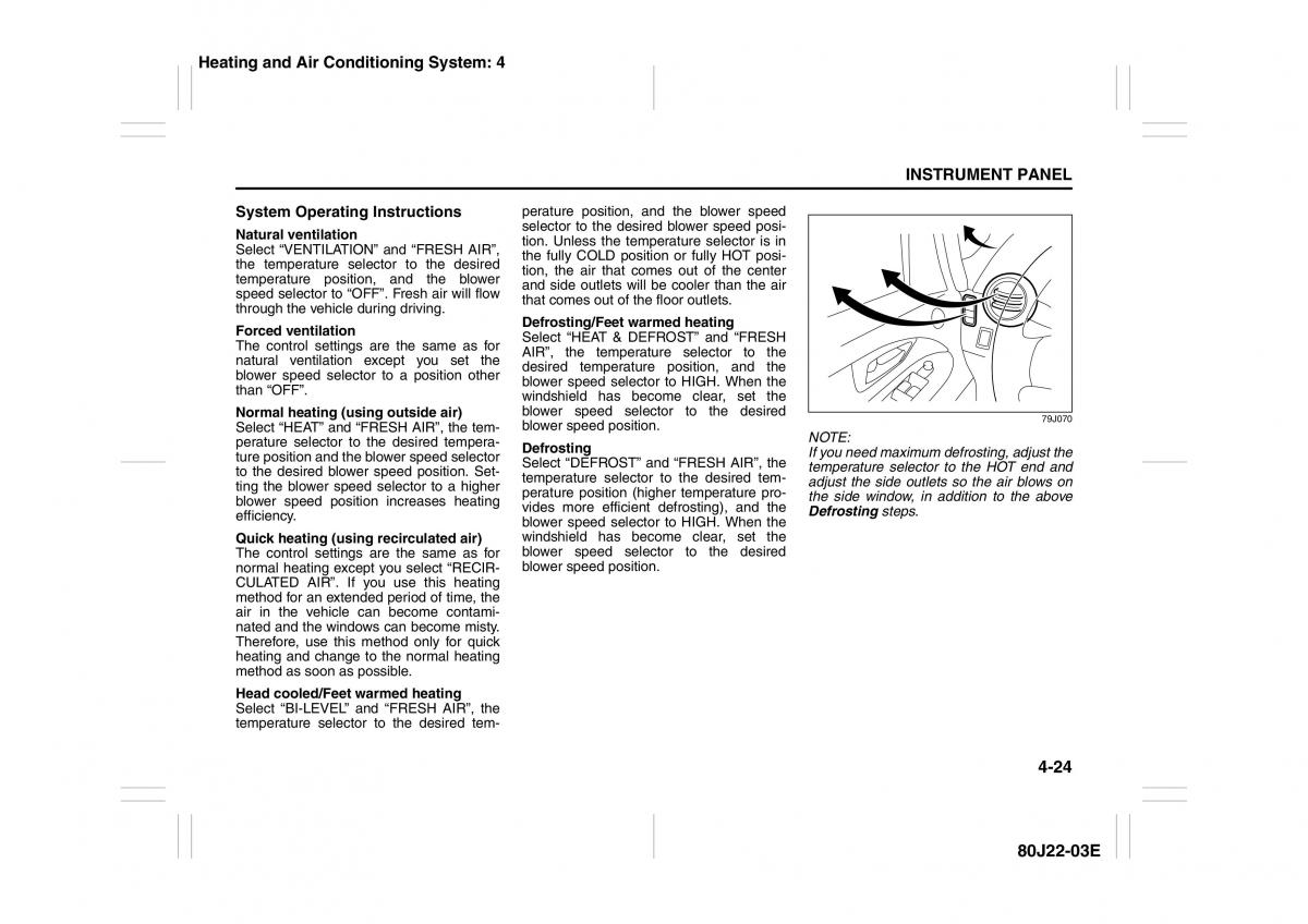 Suzuki SX4 owners manual / page 101