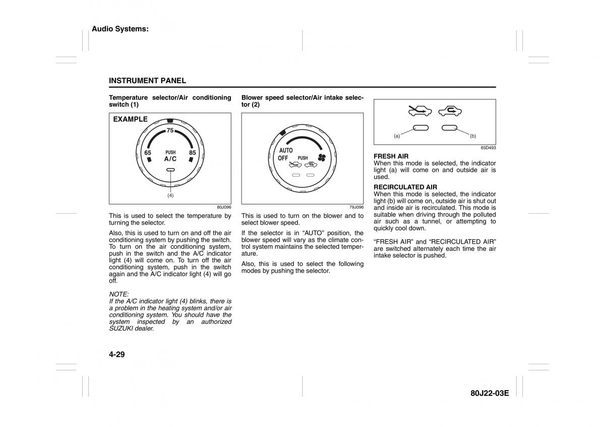 Suzuki SX4 owners manual / page 106