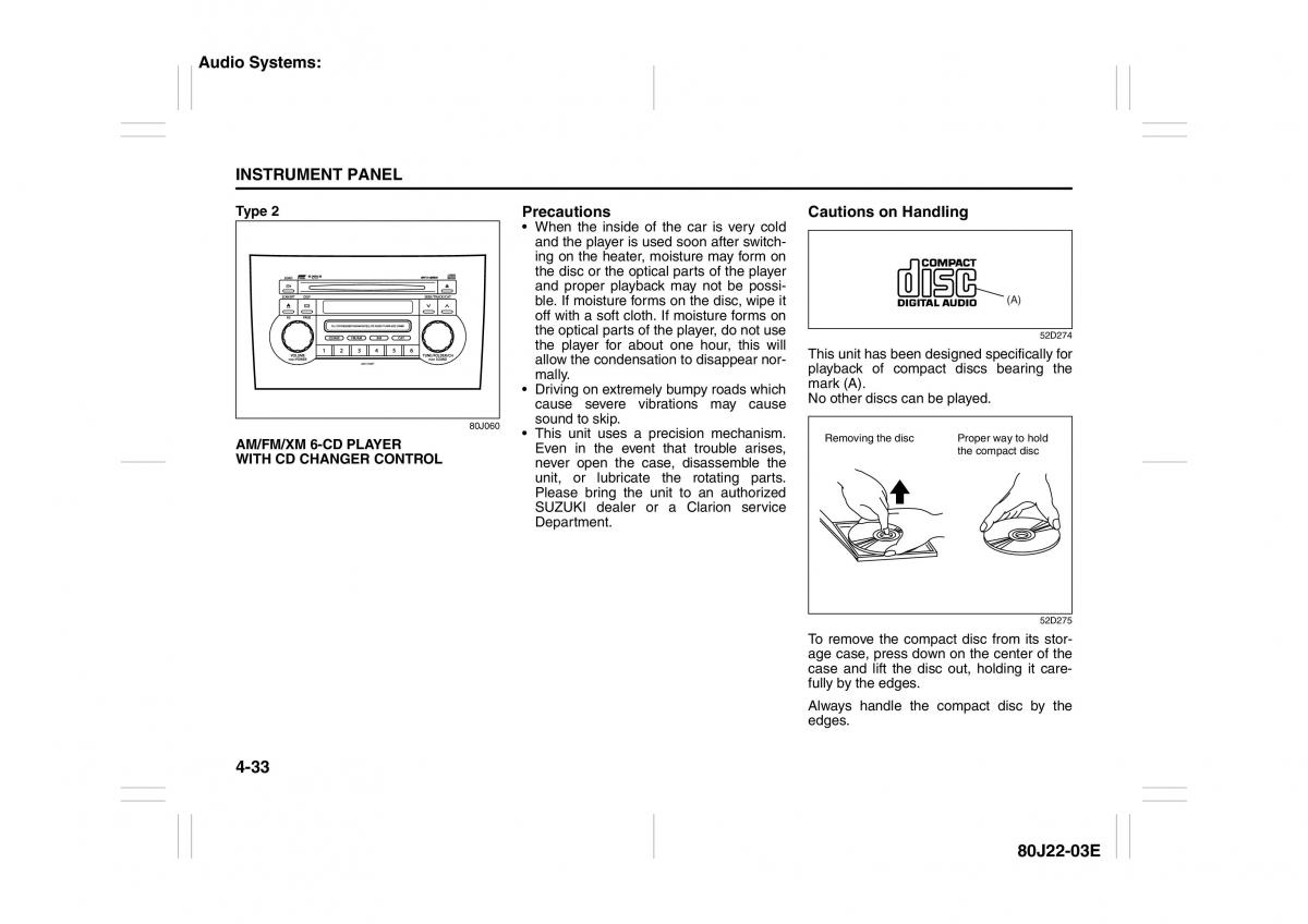 Suzuki SX4 owners manual / page 110