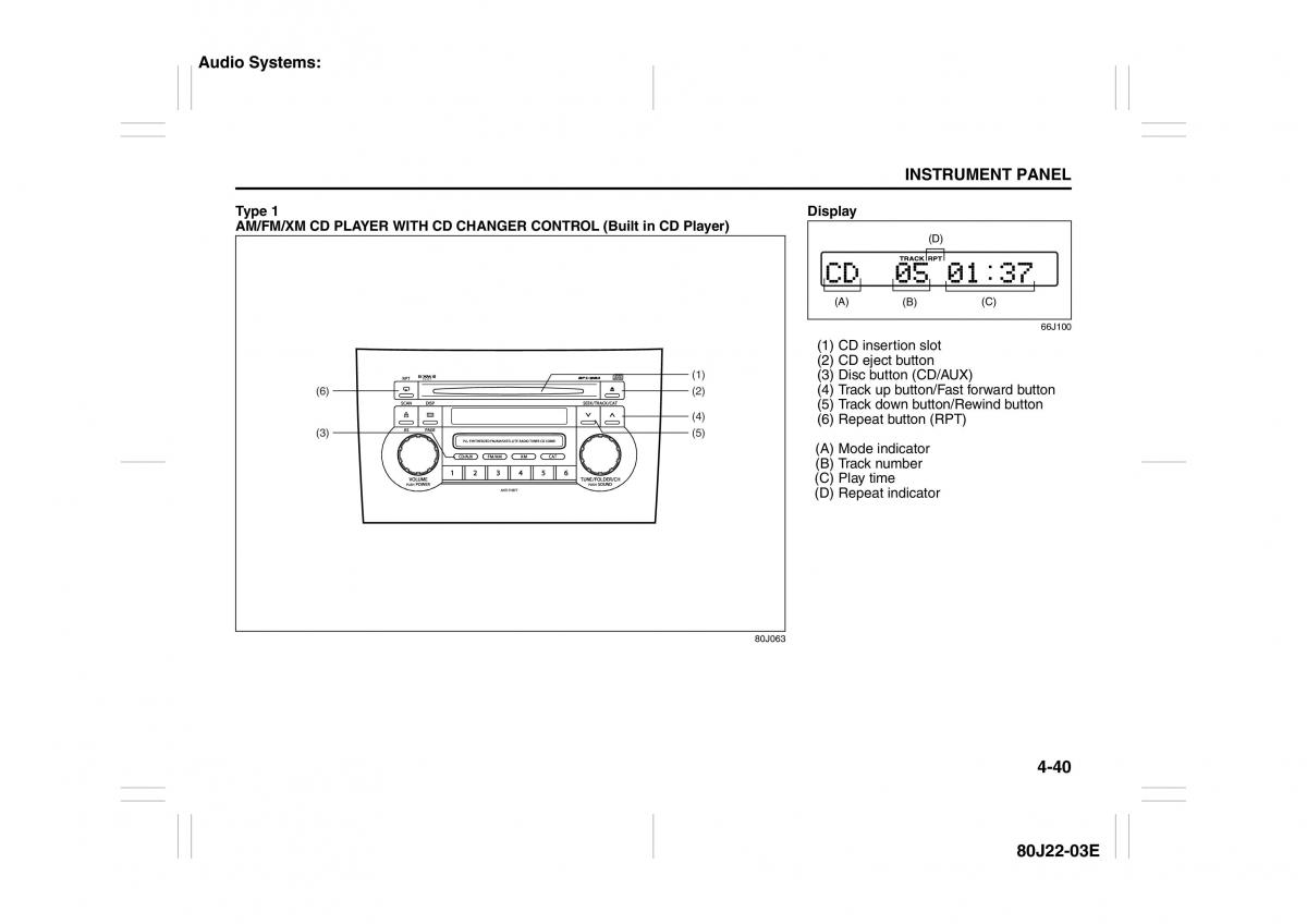 Suzuki SX4 owners manual / page 117