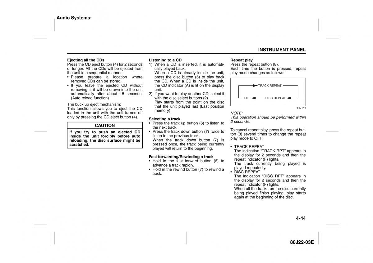 Suzuki SX4 owners manual / page 121