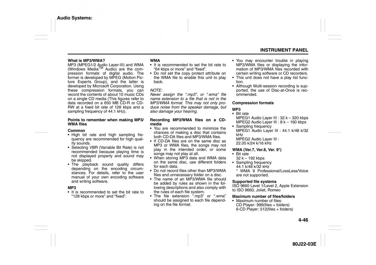 Suzuki SX4 owners manual / page 123