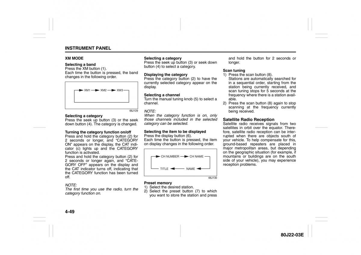 Suzuki SX4 owners manual / page 126