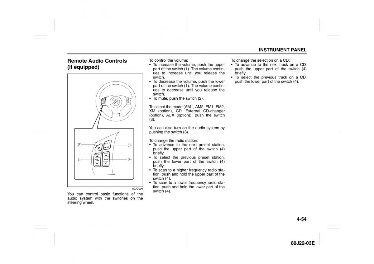 Suzuki SX4 owners manual / page 131