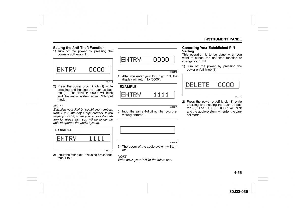 Suzuki SX4 owners manual / page 133