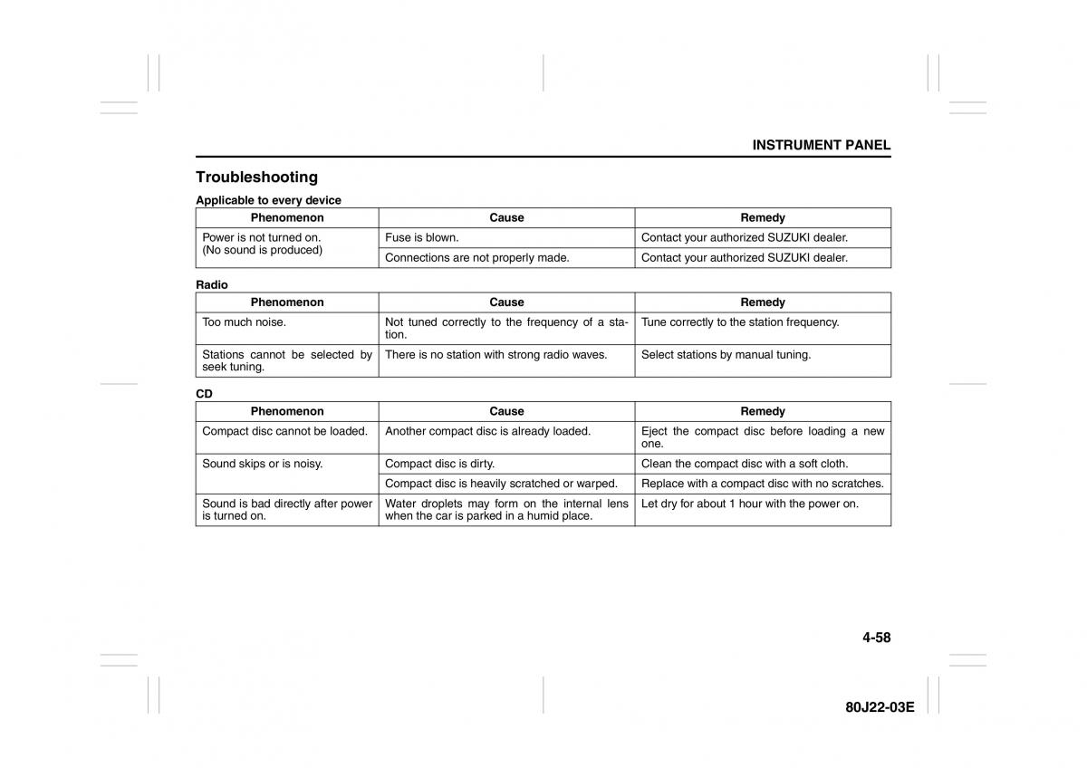 Suzuki SX4 owners manual / page 135